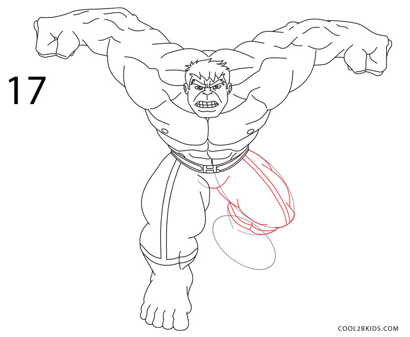 How To Draw Hulk Step By Step Pictures Cool2bKids