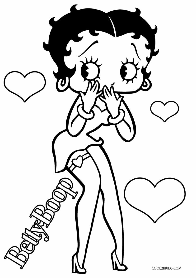 Free Printable Betty Boop Coloring Pages For Kids Cool2bKids