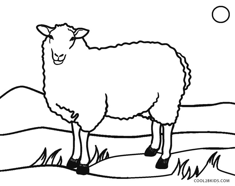 Free Printable Sheep Face Coloring Pages For Kids | Cool2bKids