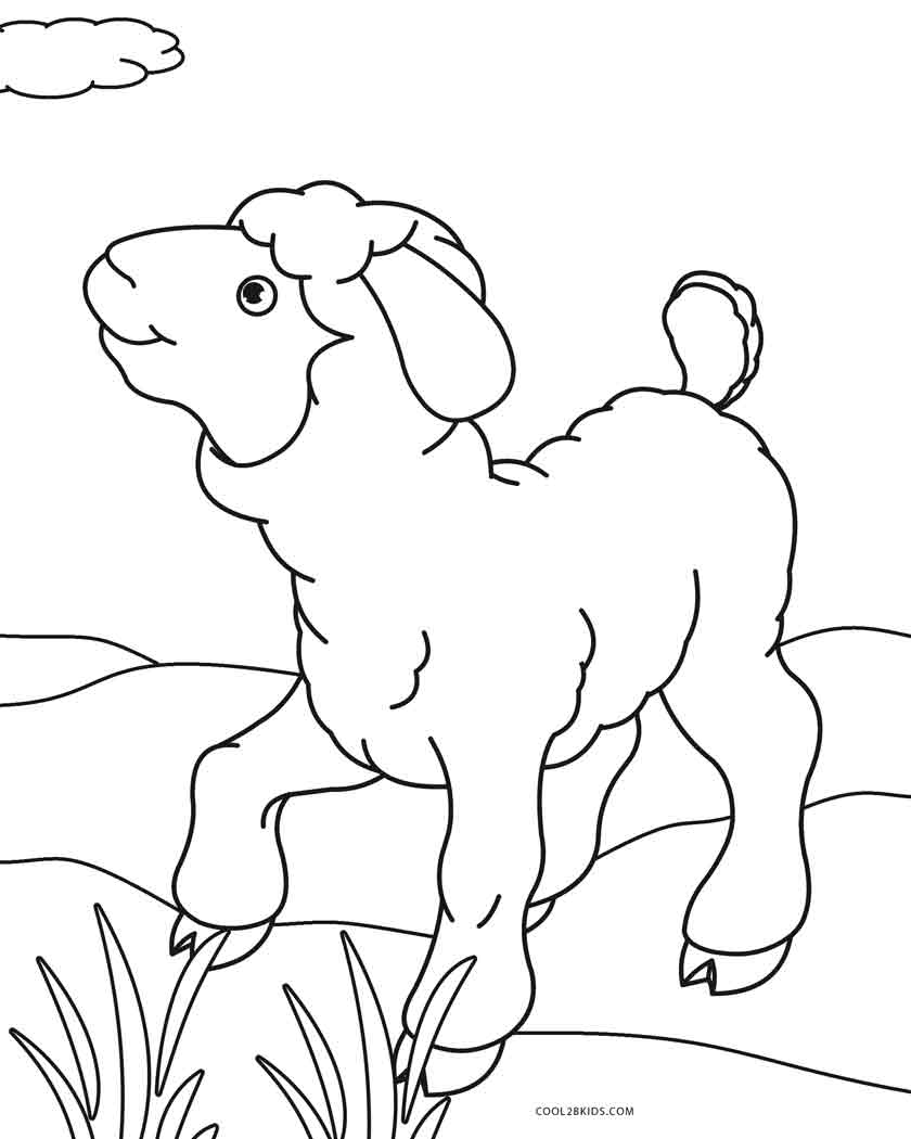 Free Printable Sheep Face Coloring Pages For Kids | Cool2bKids