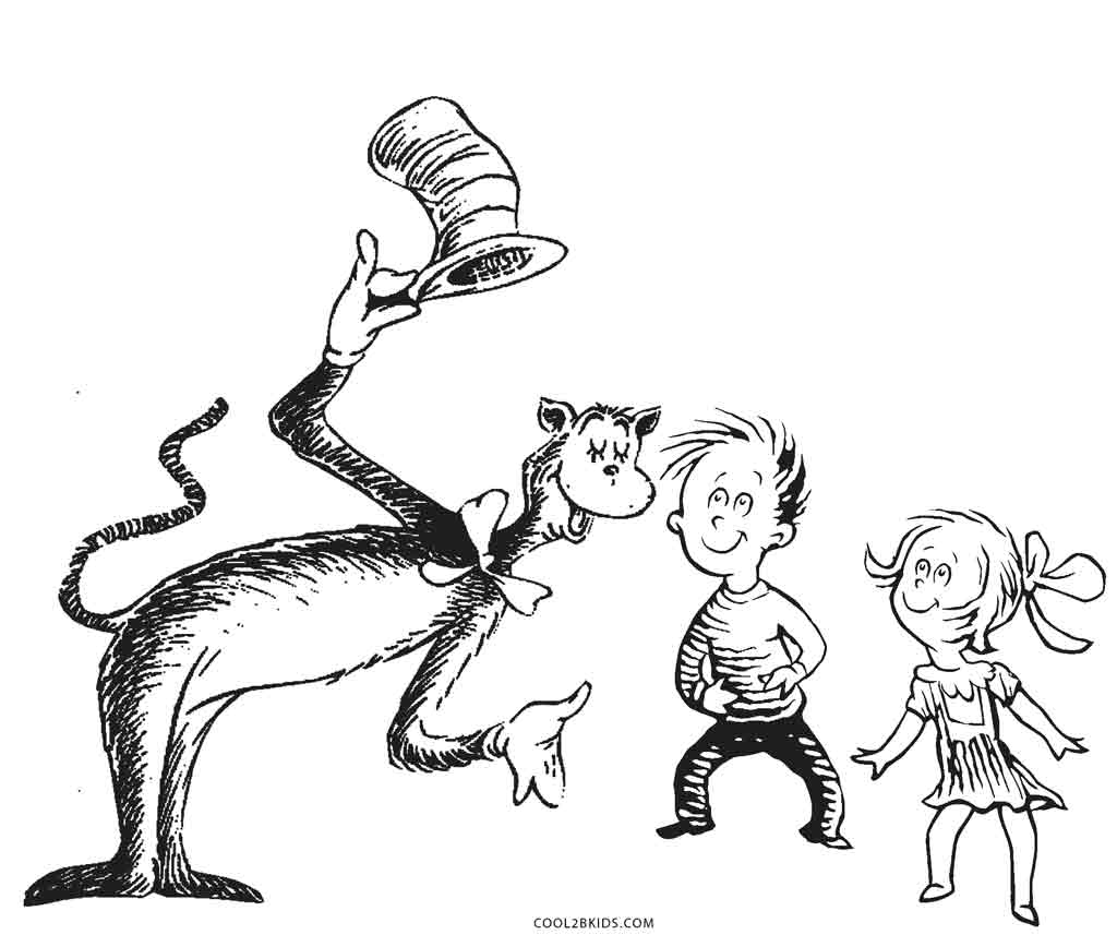 Dr Seuss Characters Coloring Pages