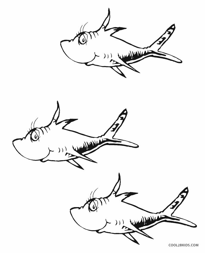 Dr Seuss One Fish Coloring Pages Free Printable Dr Seuss Coloring Pages For Kids | Cool2bKids