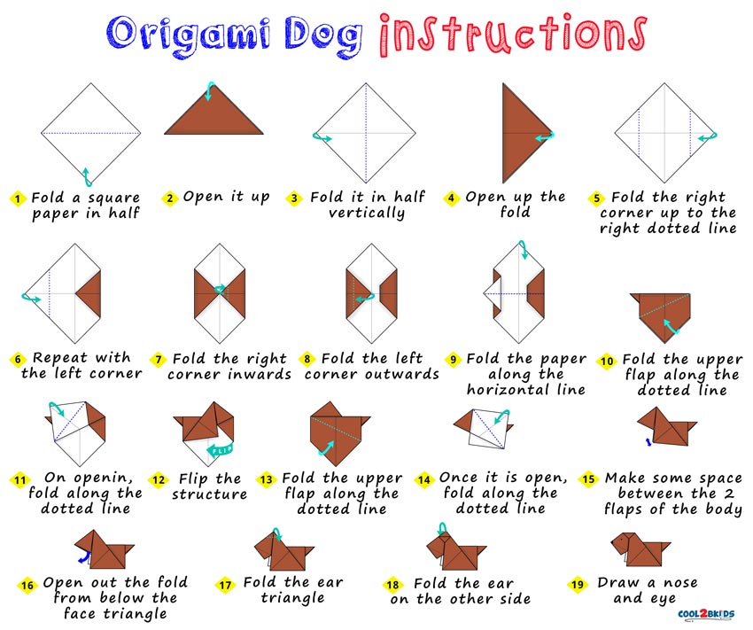 Easy Origami Paper Dog Cool2bKids