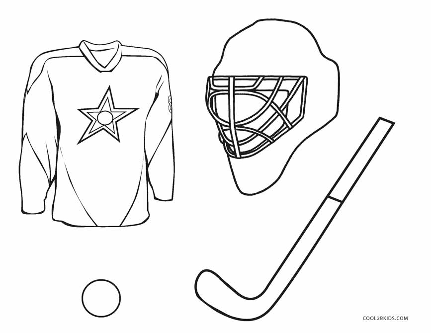 Hockey Goalie Coloring Page