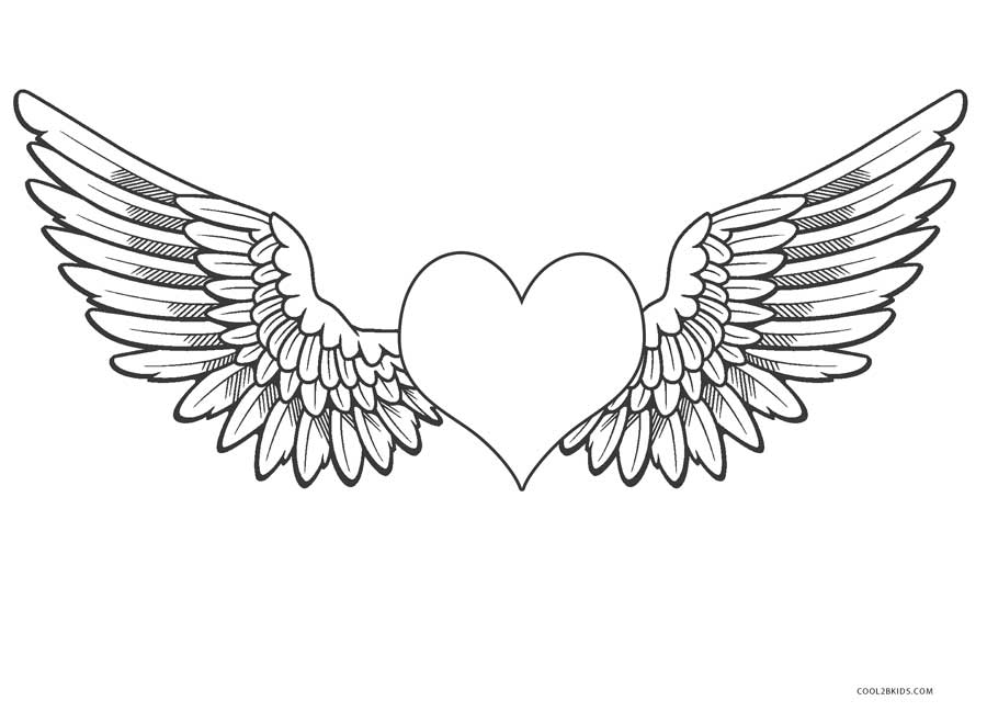 Angel Wings Coloring Pages To Print Free Printable Angel Coloring Pages For Kids | Cool2bKids