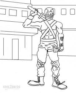 GI Joe Coloring Pages Snake Eyes