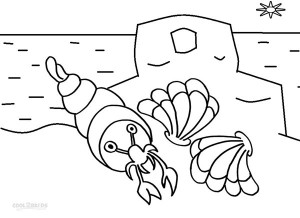 Seashell Coloring Pages Print