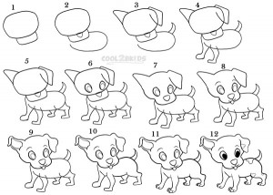 Draw a Puppy Step By Step