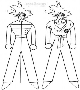 How To Draw Goku Step 3