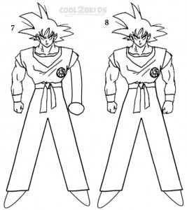 How To Draw Goku Step 4