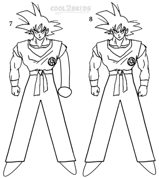 How to Draw Goku (Step by Step Pictures)