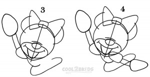 How To Draw Minnie Mouse Step 2