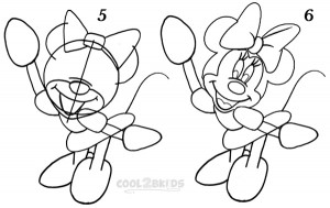 How To Draw Minnie Mouse Step 3