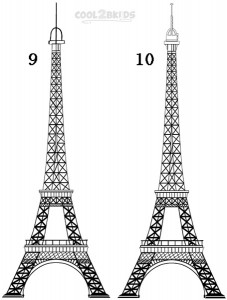 How To Draw The Eiffel Tower Step 5