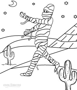 Mummy Coloring Page Photos
