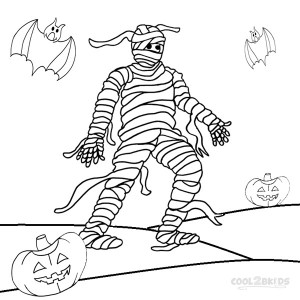 Mummy Coloring Pages Halloween Pics