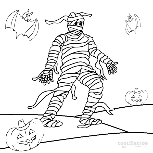 Printable Mummy Coloring Pages For Kids