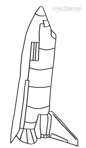 Spaceship Coloring Page Image