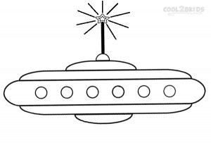 Spaceship Coloring Page Printable Picture