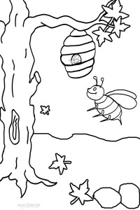 Free Printable Bumble Bee Coloring Pages Image