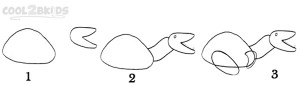 How To Draw a Dinosaur Step 1