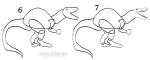 How To Draw a Dinosaur Step 3