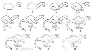 How To Draw a Dinosaur Step by Step