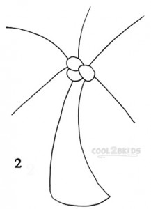 How To Draw a Palm Tree Step 2