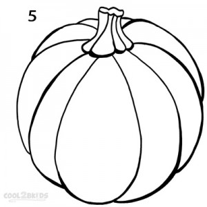 How To Draw a Pumpkin Step 5