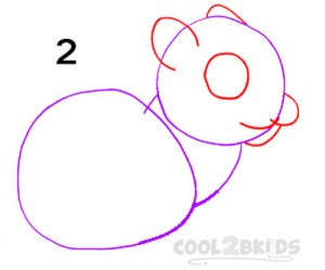 How To Draw a Squirrel Step 2