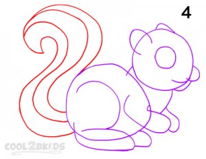 How To Draw a Squirrel Step 4