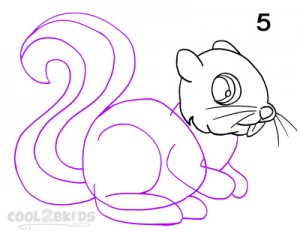 How To Draw a Squirrel Step 5