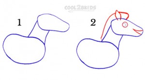 How To Draw a Zebra Step 1