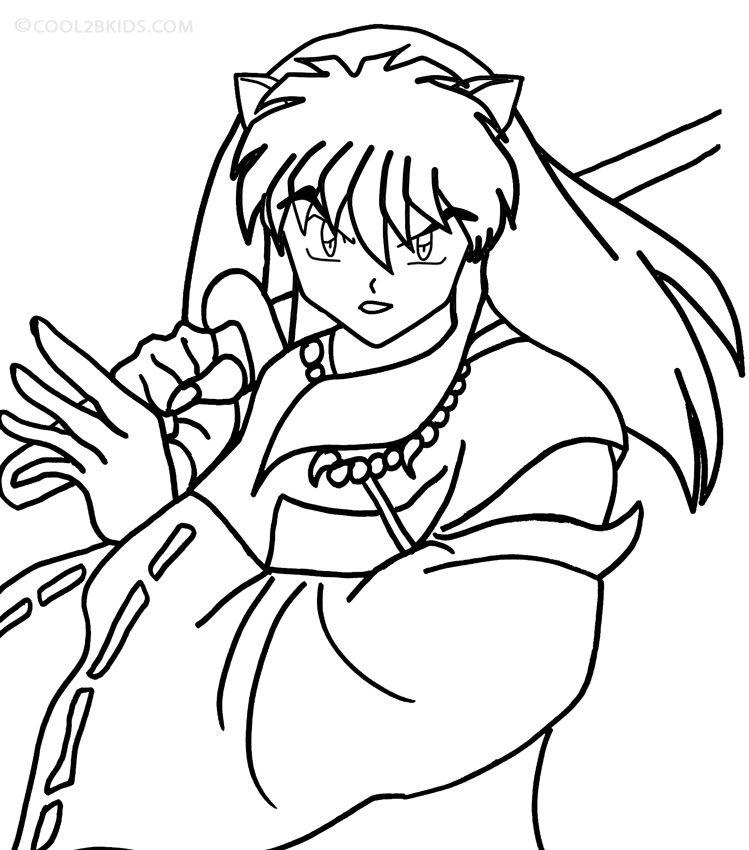 Printable Inuyasha Coloring Pages For Kids