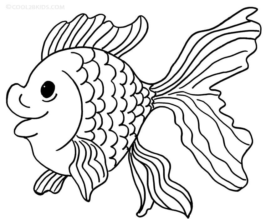 Printable Goldfish Coloring Pages For Kids