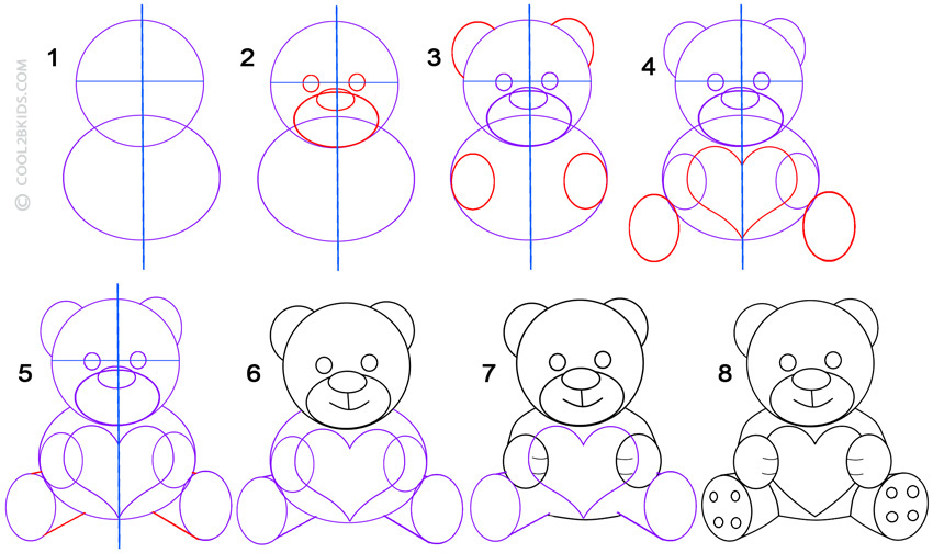 How To Draw A Cute Teddy Bear Easy - vrogue.co
