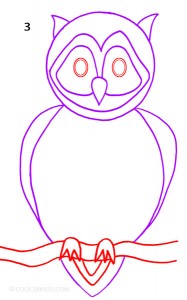 How To Draw an Owl Step 3