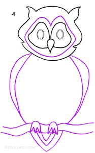 How To Draw an Owl Step 4