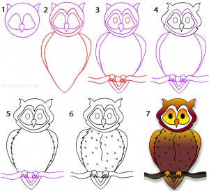 How To Draw an Owl Step by Step