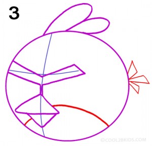 How to Draw Angry Birds Step 3