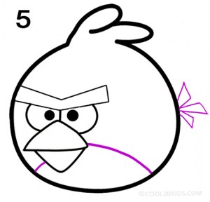 How to Draw Angry Birds Step 5