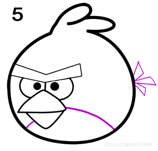 How to Draw Angry Birds (Step by Step Pictures)