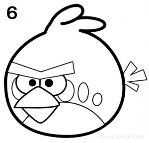 How to Draw Angry Birds Step 6