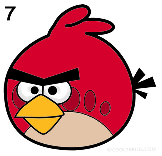 How to Draw Angry Birds (Step by Step Pictures)