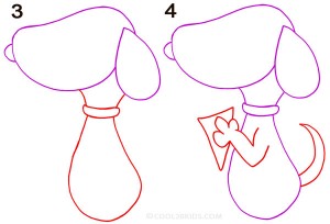 How to Draw Snoopy Step 2