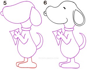How to Draw Snoopy Step 3