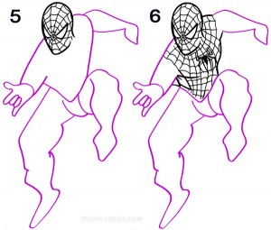 How to Draw Spider Man Step 3