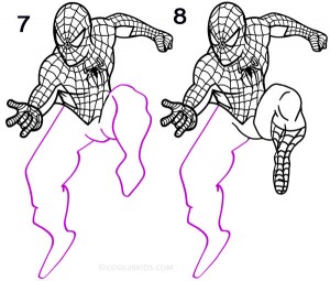 How to Draw Spider Man Step 4