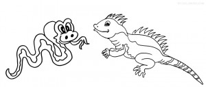 Iguana Coloring Page To Print