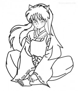 Inuyasha Coloring Pages For Kids Picture